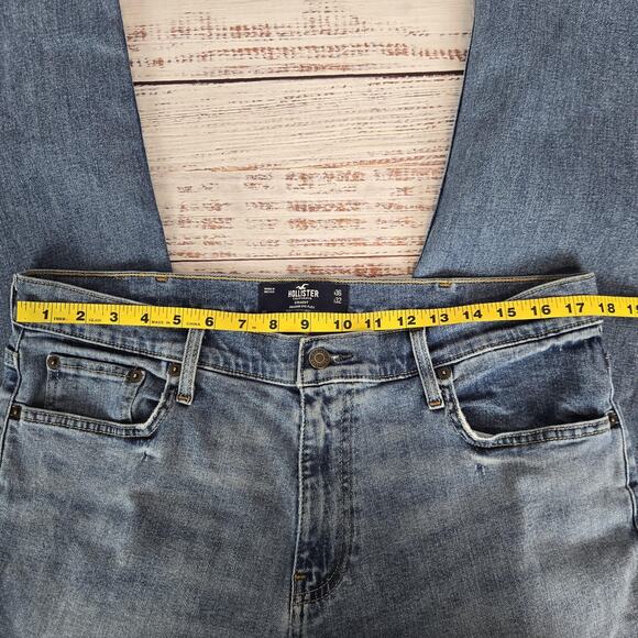 Hollister Jeans Mens Sz 36 Blue Straight Leg Epic Flex Denim Classic Comfort Fit - Picture 11 of 14